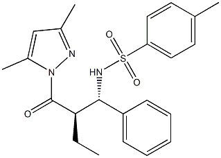 N-{2-[(3,5-dimethyl-1H-pyrazol-1-yl)carbonyl]-1-phenylbutyl}-4-methylbenzenesulfonamide Struktur