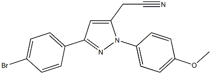 [3-(4-bromophenyl)-1-(4-methoxyphenyl)-1H-pyrazol-5-yl]acetonitrile Struktur