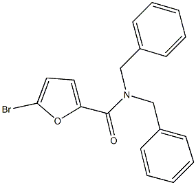 N,N-dibenzyl-5-bromo-2-furamide Struktur