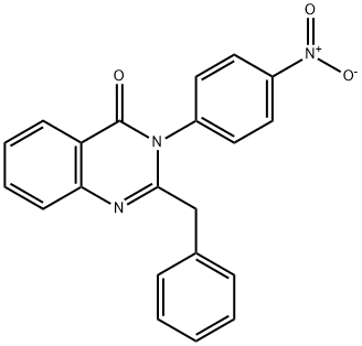 2-benzyl-3-{4-nitrophenyl}-4(3H)-quinazolinone Struktur