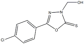 5-(4-chlorophenyl)-3-(hydroxymethyl)-1,3,4-oxadiazole-2(3H)-thione Struktur