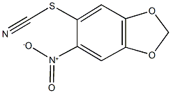 6-nitro-1,3-benzodioxol-5-yl thiocyanate Struktur