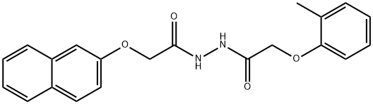 2-(2-methylphenoxy)-N'-[(2-naphthyloxy)acetyl]acetohydrazide Struktur