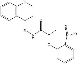 N'-(2,3-dihydro-4H-chromen-4-ylidene)-2-{2-nitrophenoxy}propanohydrazide Struktur