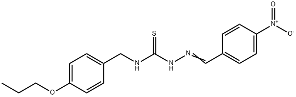 4-nitrobenzaldehyde N-(4-propoxybenzyl)thiosemicarbazone Struktur