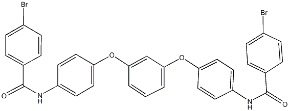 4-bromo-N-[4-(3-{4-[(4-bromobenzoyl)amino]phenoxy}phenoxy)phenyl]benzamide Struktur