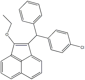 2-[(4-chlorophenyl)(phenyl)methyl]-1-acenaphthylenyl ethyl ether Struktur