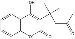 3-(1,1-dimethyl-3-oxobutyl)-4-hydroxy-2H-chromen-2-one Struktur