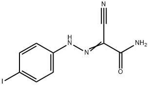 2-cyano-2-[(4-iodophenyl)hydrazono]acetamide Struktur