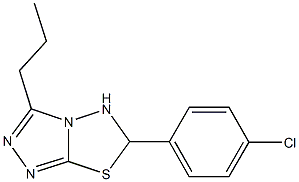 6-(4-chlorophenyl)-3-propyl-5,6-dihydro[1,2,4]triazolo[3,4-b][1,3,4]thiadiazole Struktur