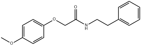 2-(4-methoxyphenoxy)-N-(2-phenylethyl)acetamide Struktur