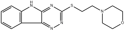 2-(4-morpholinyl)ethyl 5H-[1,2,4]triazino[5,6-b]indol-3-yl sulfide Struktur