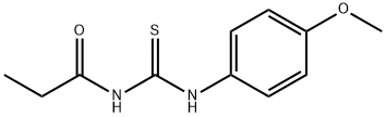 N-(4-methoxyphenyl)-N'-propionylthiourea Struktur