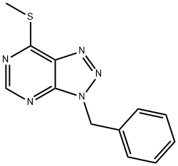 3-benzyl-7-(methylsulfanyl)-3H-[1,2,3]triazolo[4,5-d]pyrimidine Struktur