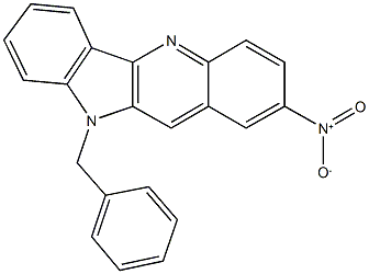 10-benzyl-2-nitro-10H-indolo[3,2-b]quinoline Struktur