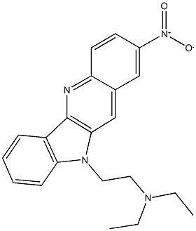 10-[2-(diethylamino)ethyl]-2-nitro-10H-indolo[3,2-b]quinoline Struktur