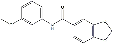 N-(3-methoxyphenyl)-1,3-benzodioxole-5-carboxamide Struktur