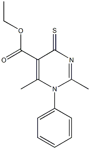 ethyl 2,6-dimethyl-1-phenyl-4-thioxo-1,4-dihydro-5-pyrimidinecarboxylate Struktur