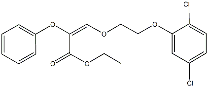 ethyl 3-[2-(2,5-dichlorophenoxy)ethoxy]-2-phenoxyacrylate Struktur