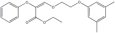 ethyl 3-[2-(3,5-dimethylphenoxy)ethoxy]-2-phenoxyacrylate Struktur