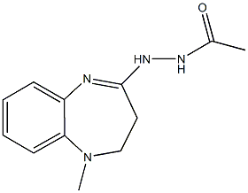 N'-(1-methyl-2,3-dihydro-1H-1,5-benzodiazepin-4-yl)acetohydrazide Struktur