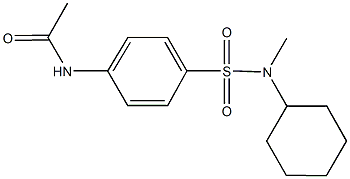 N-(4-{[cyclohexyl(methyl)amino]sulfonyl}phenyl)acetamide Struktur