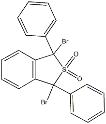 1,3-dibromo-1,3-diphenyl-1,3-dihydro-2-benzothiophene 2,2-dioxide Struktur