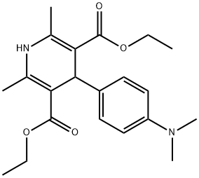 diethyl 4-[4-(dimethylamino)phenyl]-2,6-dimethyl-1,4-dihydro-3,5-pyridinedicarboxylate Struktur