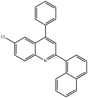 6-chloro-2-(1-naphthyl)-4-phenylquinoline Struktur