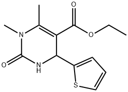 ethyl 1,6-dimethyl-2-oxo-4-(2-thienyl)-1,2,3,4-tetrahydro-5-pyrimidinecarboxylate Struktur