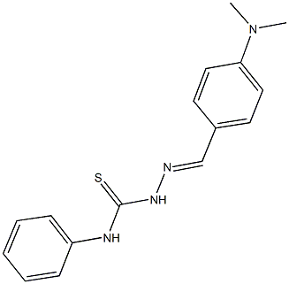 4-(dimethylamino)benzaldehyde N-phenylthiosemicarbazone Struktur