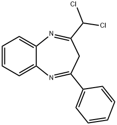 2-(dichloromethyl)-4-phenyl-3H-1,5-benzodiazepine Struktur