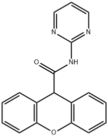 N-(2-pyrimidinyl)-9H-xanthene-9-carboxamide Struktur