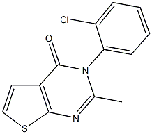 3-(2-chlorophenyl)-2-methylthieno[2,3-d]pyrimidin-4(3H)-one Struktur