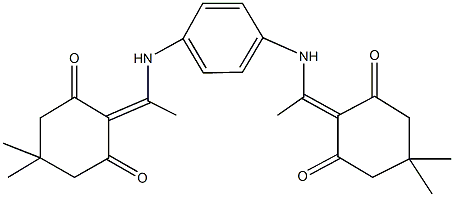 2-[1-(4-{[1-(4,4-dimethyl-2,6-dioxocyclohexylidene)ethyl]amino}anilino)ethylidene]-5,5-dimethyl-1,3-cyclohexanedione Struktur