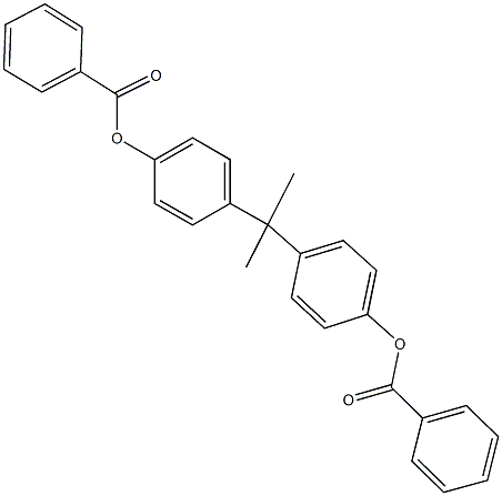 4-{1-[4-(benzoyloxy)phenyl]-1-methylethyl}phenyl benzoate Struktur