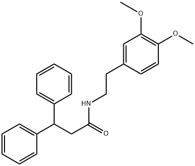 N-[2-(3,4-dimethoxyphenyl)ethyl]-3,3-diphenylpropanamide Struktur