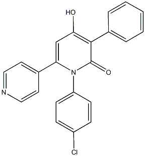 4-hydroxy-3-phenyl-1-(4-chlorophenyl)-2(1H)-4',6-bipyridin-2-one Struktur