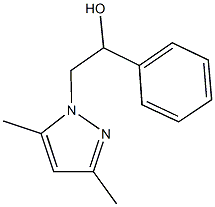 2-(3,5-dimethyl-1H-pyrazol-1-yl)-1-phenylethanol Struktur