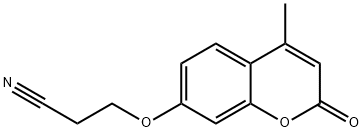 3-[(4-methyl-2-oxo-2H-chromen-7-yl)oxy]propanenitrile Struktur