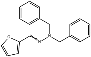 2-furaldehyde dibenzylhydrazone Struktur