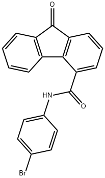 N-(4-bromophenyl)-9-oxo-9H-fluorene-4-carboxamide Struktur