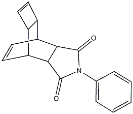 4-phenyl-4-azatetracyclo[5.4.2.0~2,6~.0~8,11~]trideca-9,12-diene-3,5-dione Struktur