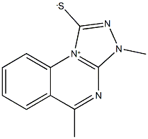 3,5-dimethyl-3H-[1,2,4]triazolo[4,3-a]quinazolin-10-ium-1-thiolate Struktur