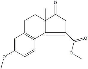 methyl 7-methoxy-3a-methyl-3-oxo-3,3a,4,5-tetrahydro-2H-cyclopenta[a]naphthalene-1-carboxylate Struktur