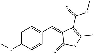 methyl 4-(4-methoxybenzylidene)-2-methyl-5-oxo-4,5-dihydro-1H-pyrrole-3-carboxylate Struktur