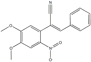 2-{2-nitro-4,5-dimethoxyphenyl}-3-phenylacrylonitrile Struktur