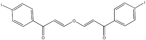 1-(4-iodophenyl)-3-{[3-(4-iodophenyl)-3-oxo-1-propenyl]oxy}-2-propen-1-one Struktur