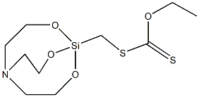 O-ethyl S-(2,8,9-trioxa-5-aza-1-silabicyclo[3.3.3]undec-1-ylmethyl) dithiocarbonate Struktur