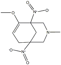 1,5-bisnitro-6-methoxy-3-methyl-3-azabicyclo[3.3.1]non-6-ene Struktur